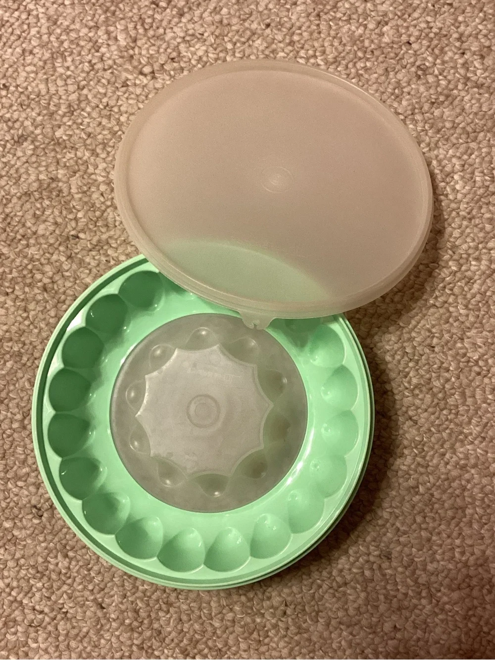🌟3/$20🌟Vintage Tupperware Jello or Ice Ring Mold Green 3-Piece